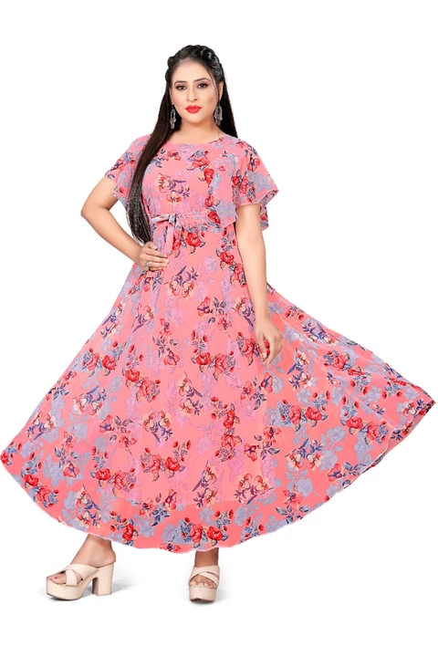 Woman's designer printed stylish gowns uploaded by radhikafashion on 12/6/2022