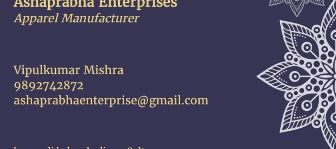 Visiting card store images of Aashaprabha enterprises