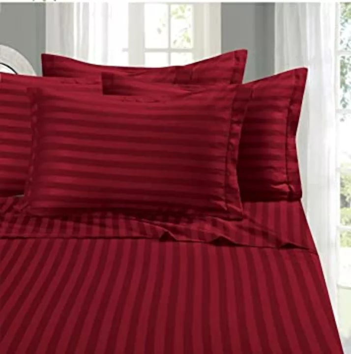 Love you zindagi - 100% Cotton Dyed Satin Stripe Bedsheet Set in King Size uploaded by Jindal Texofab Limited on 12/6/2022
