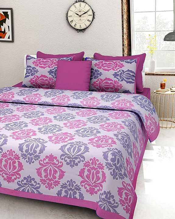 Pure cottan double bed sheet with 2 pillow uploaded by business on 1/29/2021