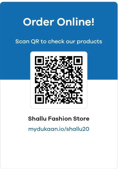 Visiting card store images of Shallu General Store