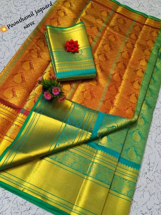 Poonthamzh Jacquard saree uploaded by UfaB Collections on 12/7/2022