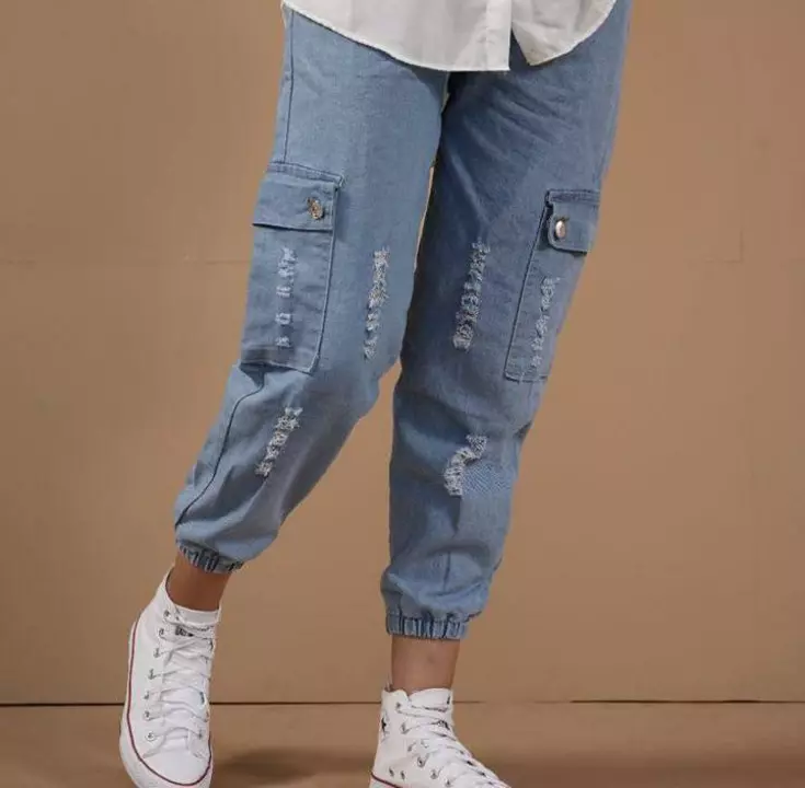 Post image I want 12 pieces of Dress at a total order value of 1000. I am looking for Denim joggers. Please send me price if you have this available.