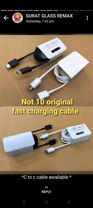 Fast charging cables uploaded by business on 12/7/2022