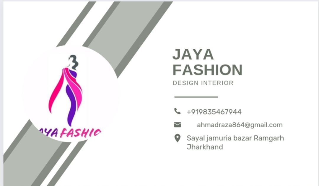 Visiting card store images of Jaya Fashion