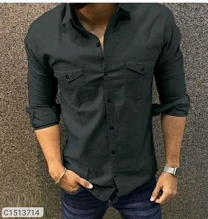 *Catalog Name:* Cotton Solid Full Sleeves Slim Fit Casual Shirt

*Details:*
Description: It has 1 Pi uploaded by business on 1/29/2021