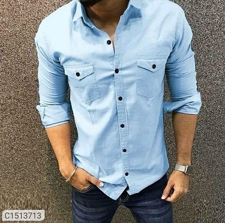 *Catalog Name:* Cotton Solid Full Sleeves Slim Fit Casual Shirt

*Details:*
Description: It has 1 Pi uploaded by business on 1/29/2021