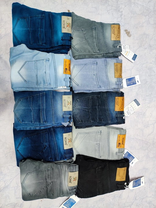 Product image with price: Rs. 490, ID: pure-netted-denim-jeans-4c93f238