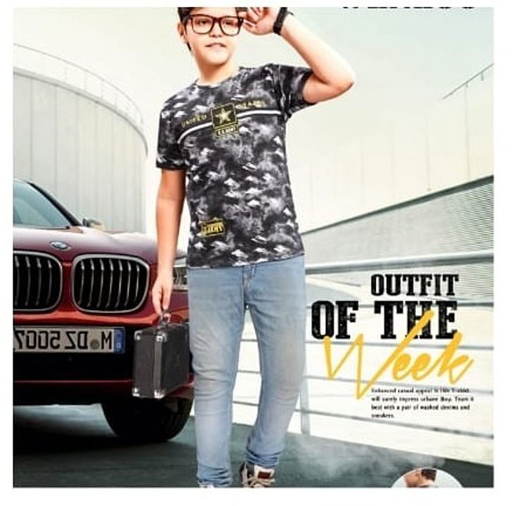 Post image Boys Fancy All Over Print Half Sleeves T-shirt