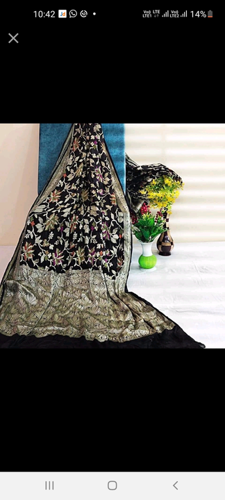 Pure chiffon khaddi gorgette tilfi minekari saree  uploaded by Rk.textiles on 12/7/2022
