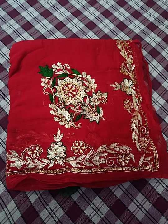 Pure chiffon saree  uploaded by business on 1/29/2021