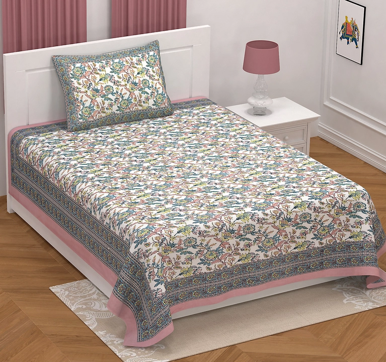 Single bedsheet ( 63 by 90 )  uploaded by Geeta textile on 12/7/2022