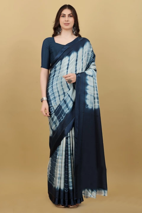 Latest chinnon Dobby &satin border Fabric weaving saree uploaded by Dhanajay creation pvt Ltd  on 12/8/2022