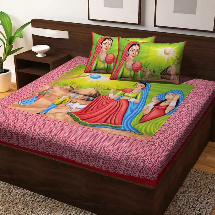 Jaipuri designs 90*100 bedsheets  uploaded by COPPVILLA - The art and craft store on 12/8/2022