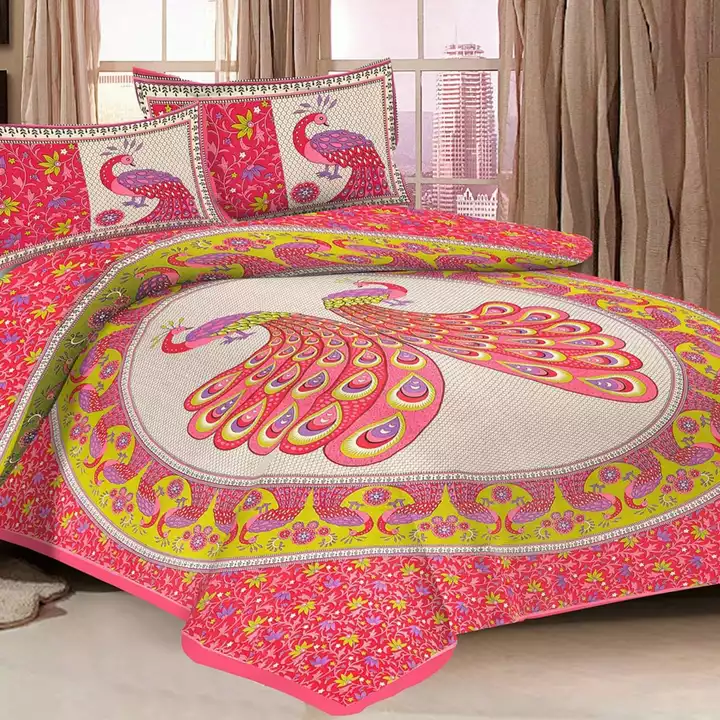 Jaipuri designs 90*100 bedsheets  uploaded by COPPVILLA - The art and craft store on 12/8/2022