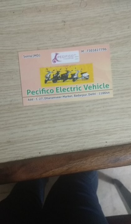 Visiting card store images of Pecifico