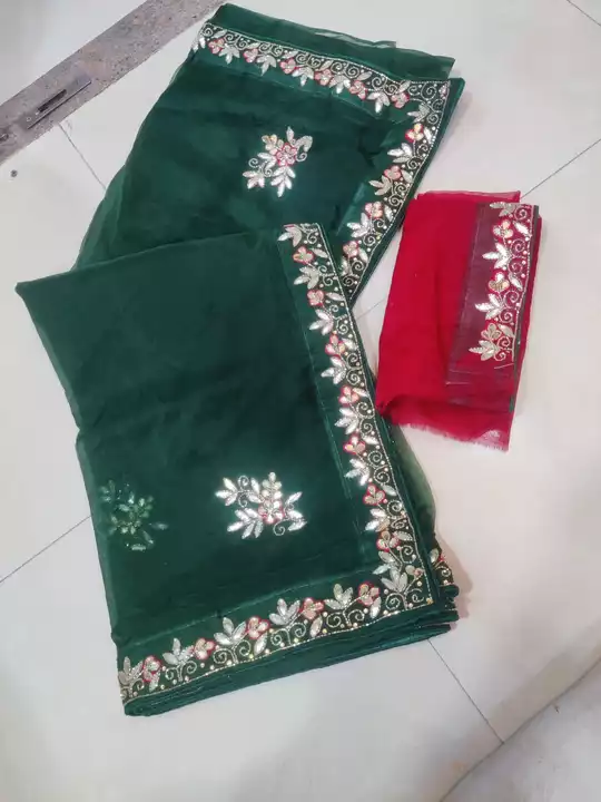 Organja febric saree  uploaded by All in one saree bazzar on 12/8/2022