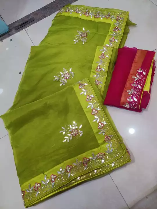 Organja febric saree  uploaded by All in one saree bazzar on 12/8/2022