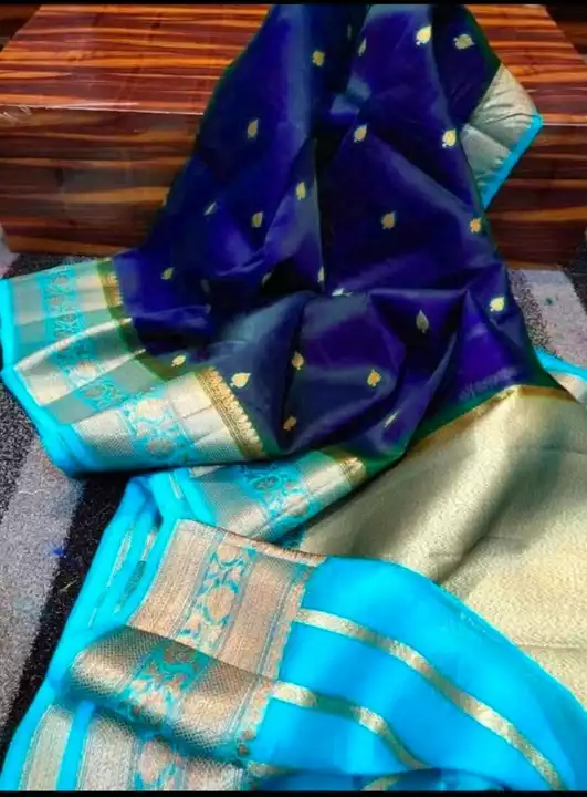 Organza silk saree uploaded by business on 12/8/2022