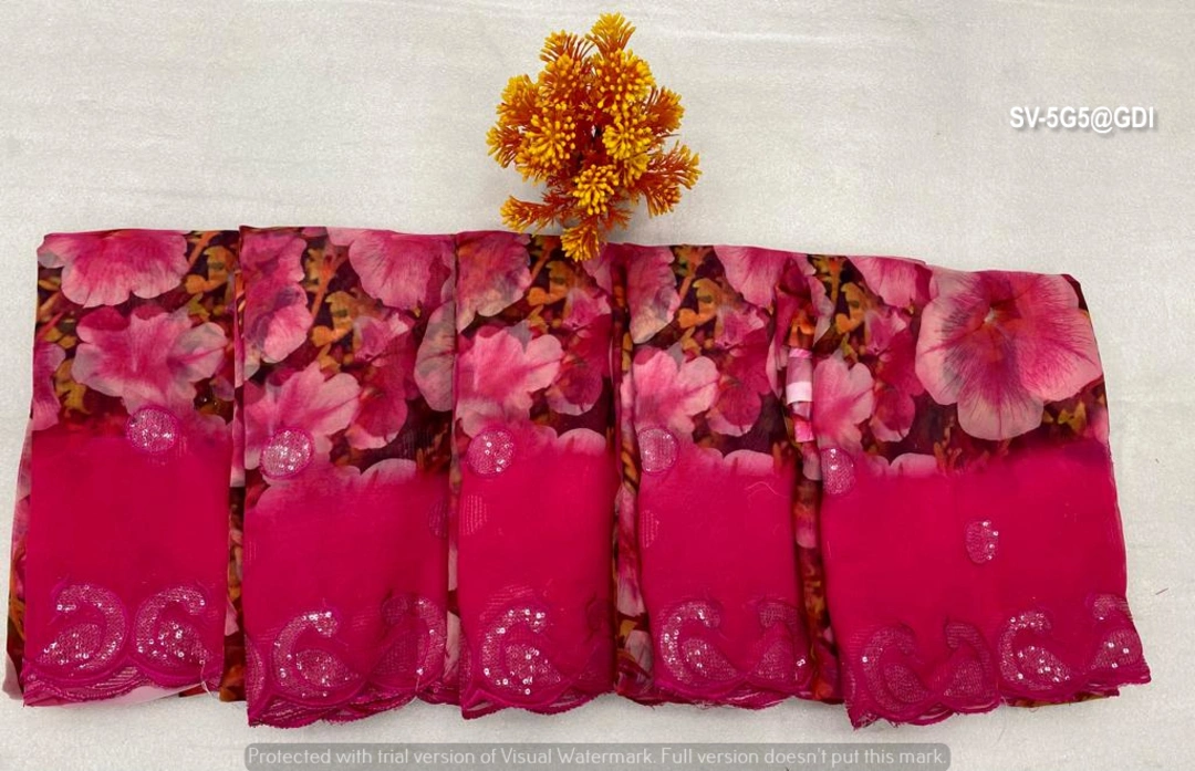 Fabic:- Georgette Sarees with all over digital print uploaded by Suyukti Creation on 12/8/2022