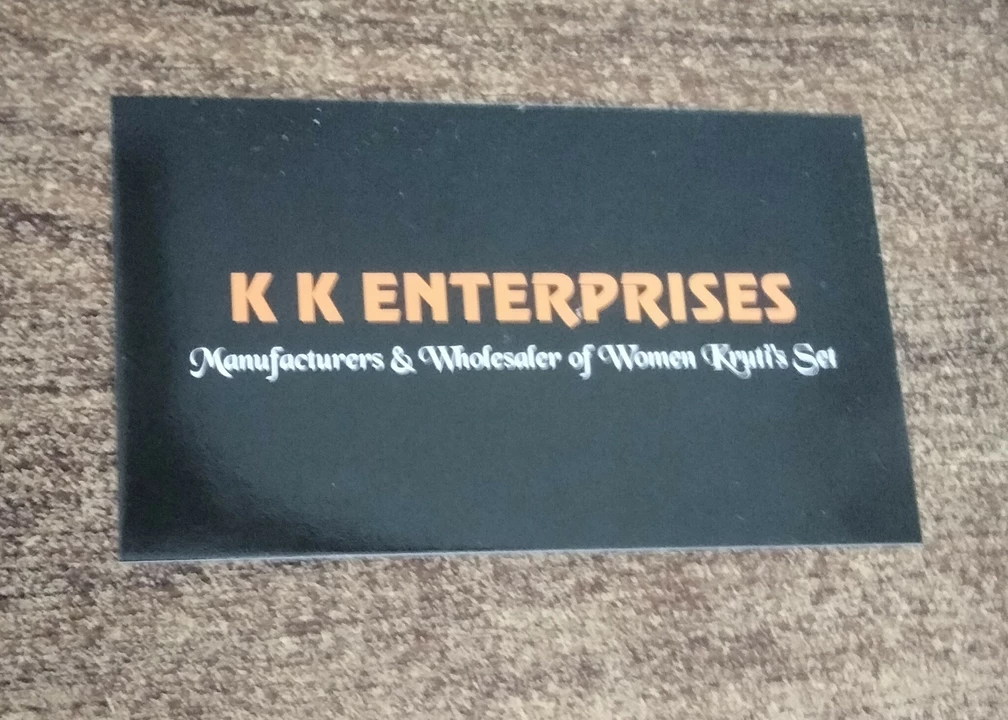Visiting card store images of KK ENTERPRISES