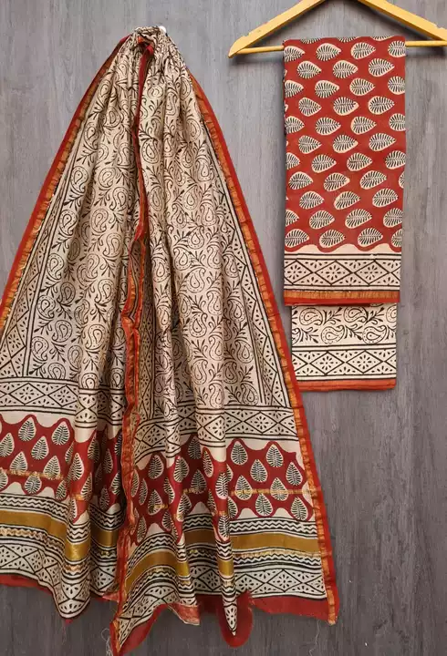 Chanderi silk Dress Material  uploaded by Bagru printers Store  on 12/8/2022