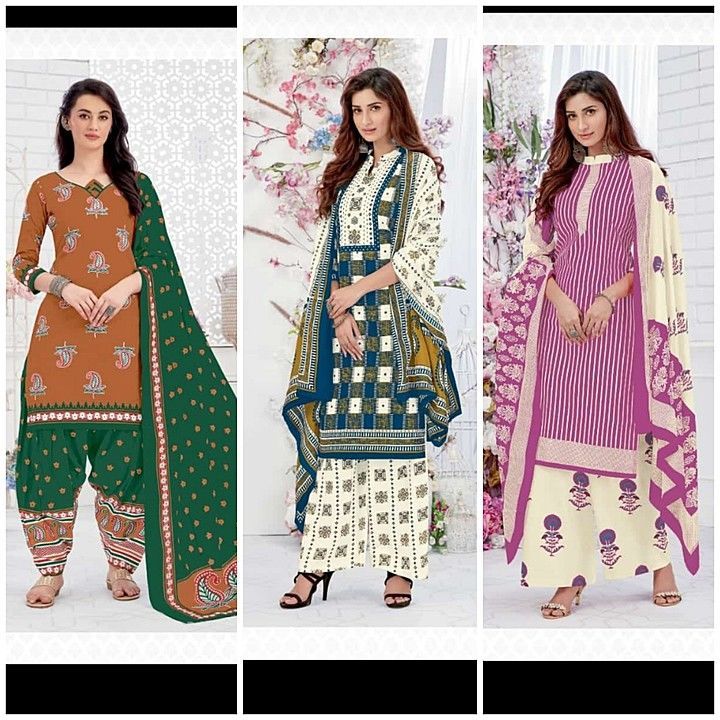 Mayur cotton dress materials 3 pc . 1 pc 450   uploaded by business on 1/30/2021