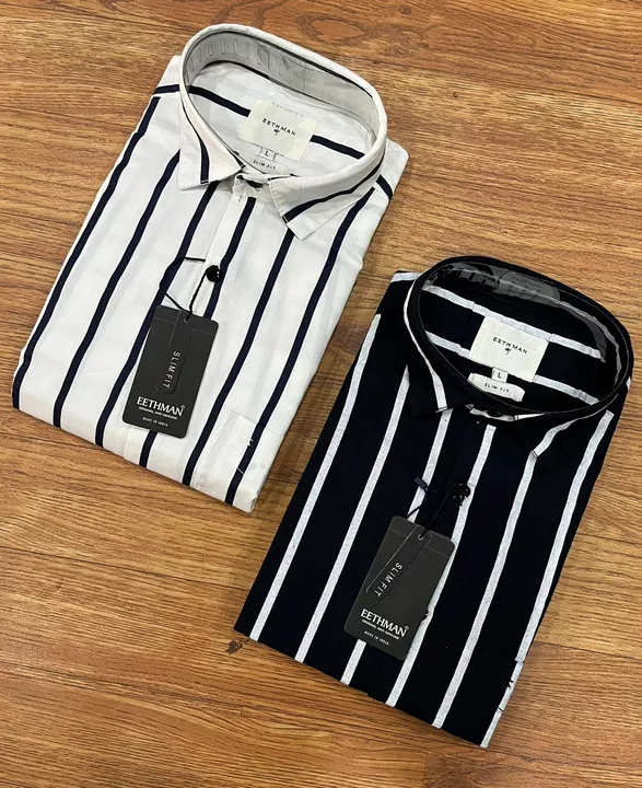 Men's Stripes Shirts for wholesale Contact: , uploaded by CR Clothing Co. on 12/8/2022