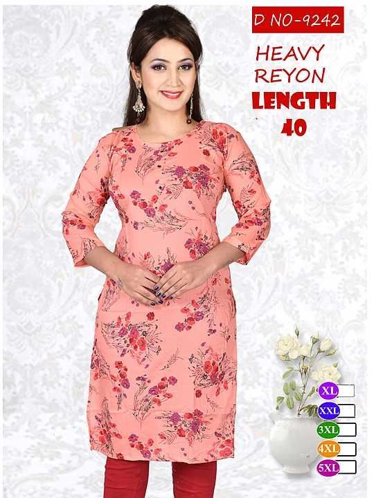 Post image Hey! Checkout my new collection called Rayon printed kurti collection.