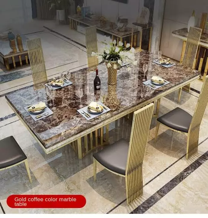 Modern dining table set  uploaded by Q M HANDICRAFTS on 12/8/2022