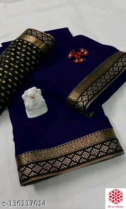 Georgette saree  uploaded by Om Sai collections on 12/8/2022