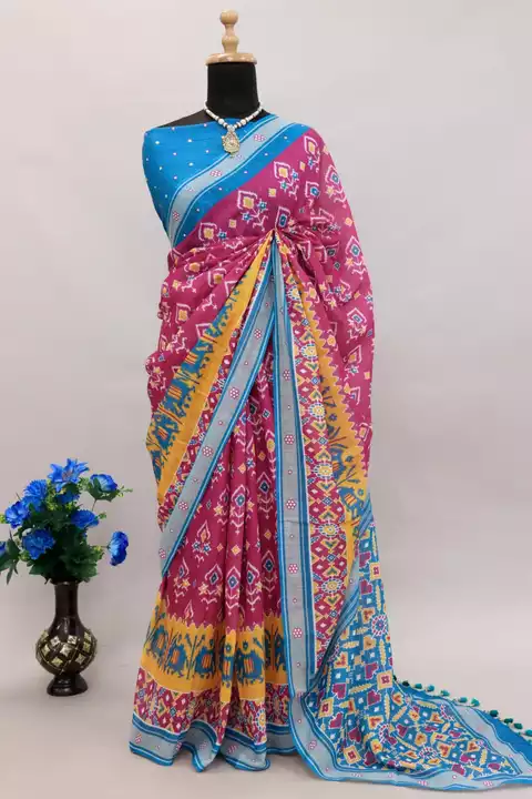 Beautiful Woven Linen Saree Dark Pink uploaded by business on 12/8/2022