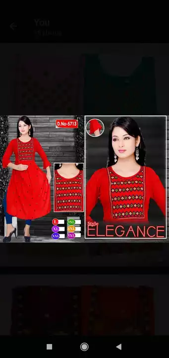 Fancy Nayra Cut Kurtis Xl Xxl 210/- & 225/- uploaded by Radha Creation , Maira sales for Readymade items on 12/8/2022