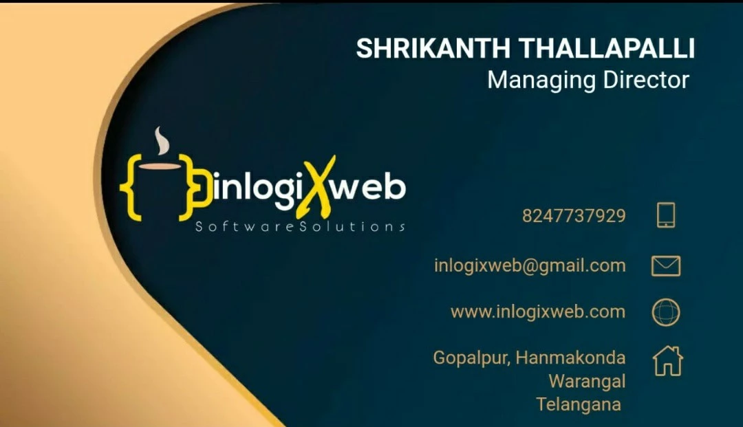 Visiting card store images of inlogiXweb Software Solutions