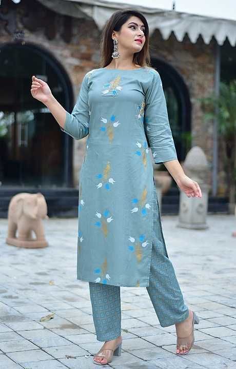 Kurti with pant uploaded by business on 1/30/2021