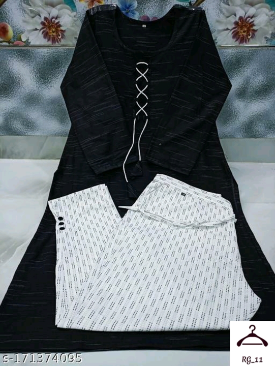 Women's ethnic khadi cotton kurti pent set  uploaded by R G 11 collection on 12/8/2022