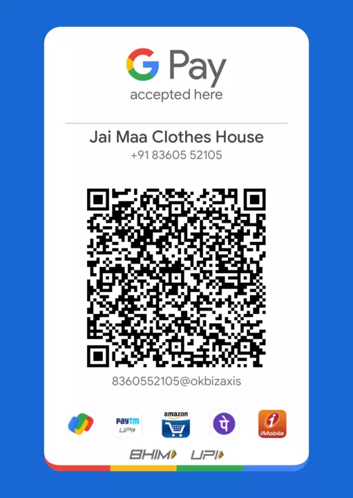 Visiting card store images of Jai maa clothes house