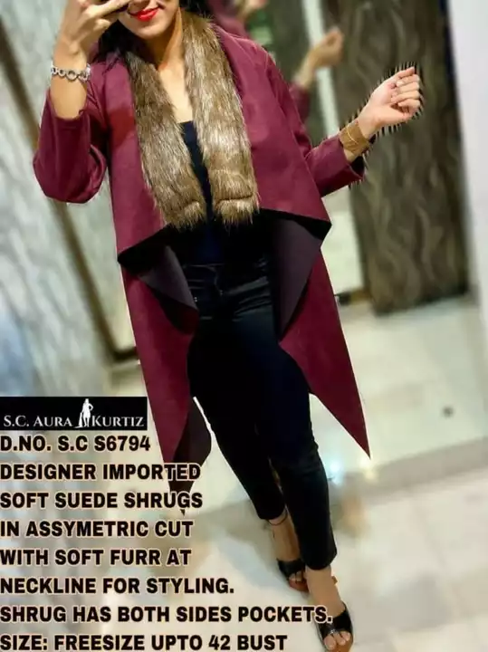 Product image of Stylish fur shrug , price: Rs. 880, ID: stylish-fur-shrug-863b00af