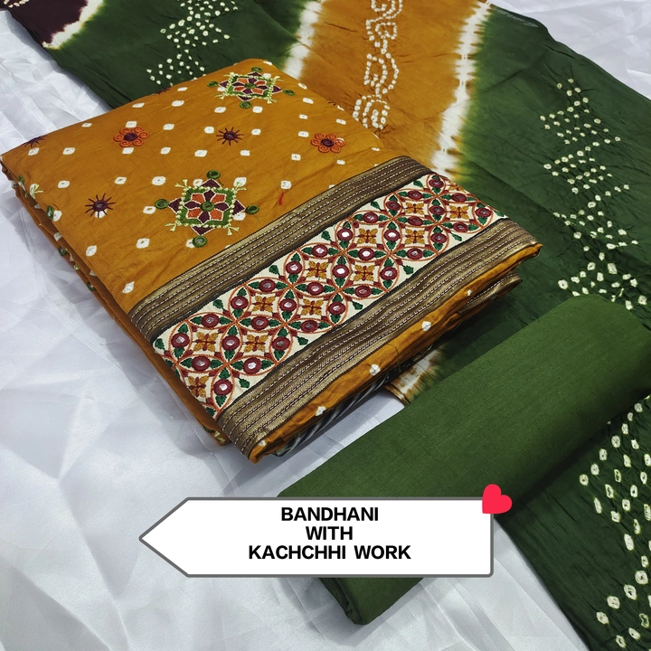 Bandhani  with kachchhi  border uploaded by Apsara dresses on 12/9/2022