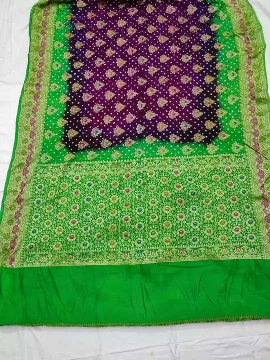Banarasi dupion silk bandhni saree with minekari  uploaded by Rk.textiles on 12/9/2022