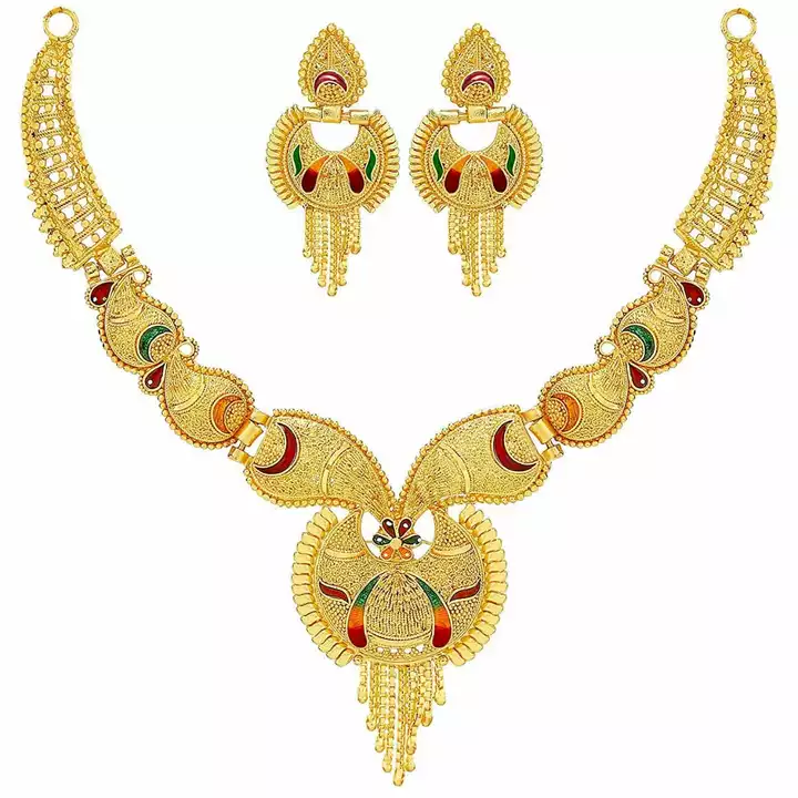 Gold Plated Brass Necklace Set  uploaded by business on 12/9/2022