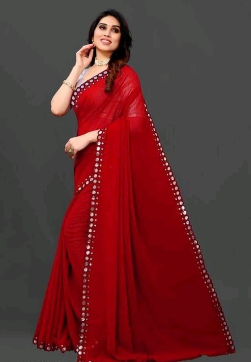 Gorgette saree uploaded by business on 12/9/2022