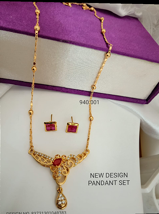 
Rose gold
Pandant set
Premium Quality uploaded by Rekha's shoppy  on 1/30/2021