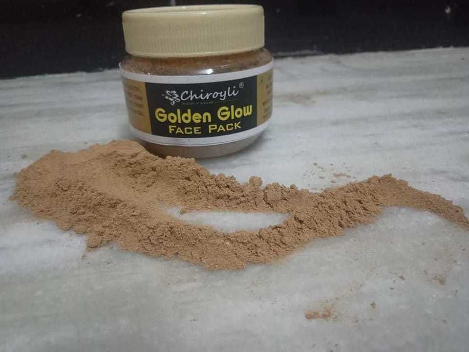 Post image Golden glow facepack.
Rich with goodness of flowers and herbs , addition to clays and oils make it complete and unique treatment for all your beauty problems like uneven tone, patchy skin, dull and tired look, scars , pigmentation and pimple marks and also the under eye dark circles. One solution to all your major and minor problems. See the difference in one application itself.
How to use
Take half teaspoon and mix with rose water or milk make a smooth fine paste not too thick nor thin and apply in outward direction eg from nose line to ears and allow to dry for 10mins. Wash it off when half dry . Will advice not to talk and relax when applied. Use moisture after wash.