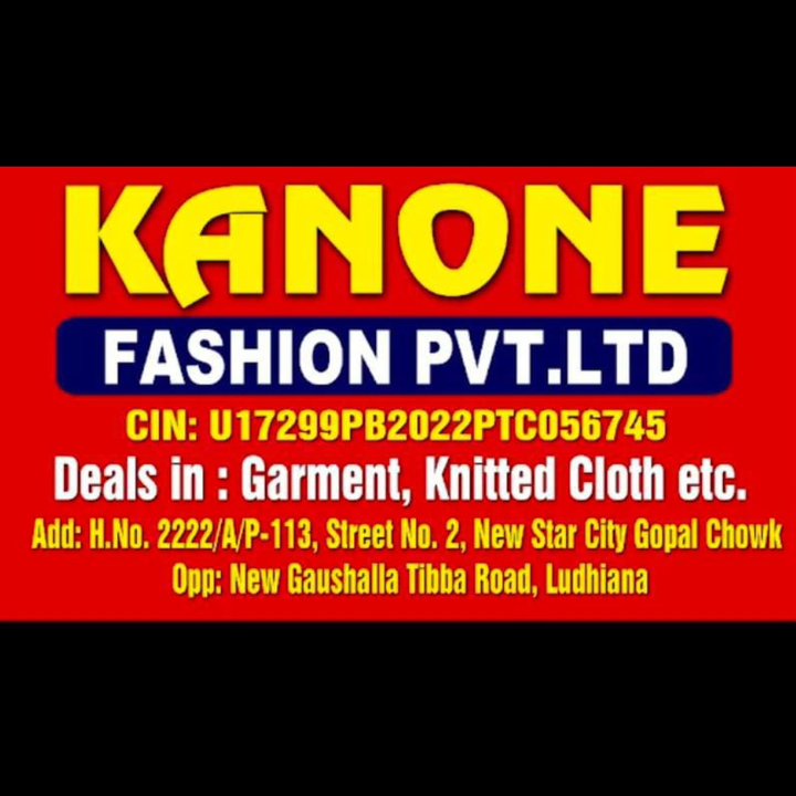 Post image Thank For Connecting Us. We're unavailable right now, but will respond as soon as possible.

*Kanone fashion pvt Ltd *

GSTIN-03AAJCK7541A1ZX

Location- Ludhiana Punjab 

rajputrajat846@gmail.com
WhatsApp -9041936508

WhatsApp Group link
https://chat.whatsapp.com/BUf0g13Pk2r5soke7RvuV5