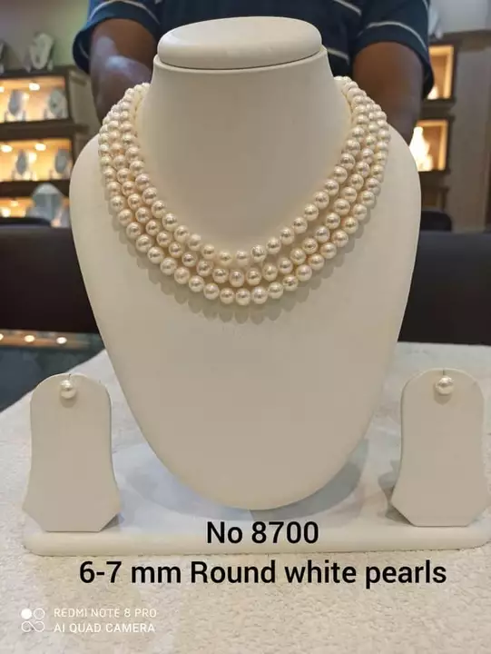 Premium quality Pearl necklace. uploaded by business on 12/9/2022