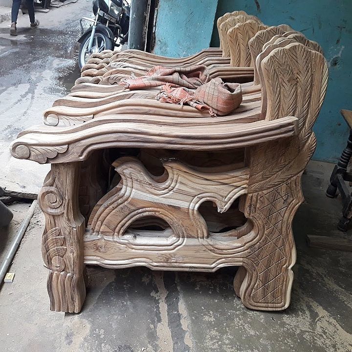 Teak wood sofa set 3 1 1 uploaded by business on 1/30/2021