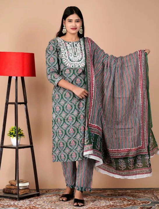 Cotton suit With Dupptta  uploaded by business on 12/10/2022