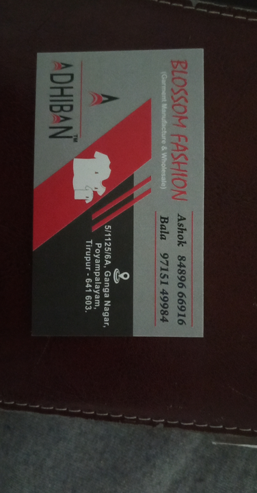 Visiting card store images of TN 39 FASHION