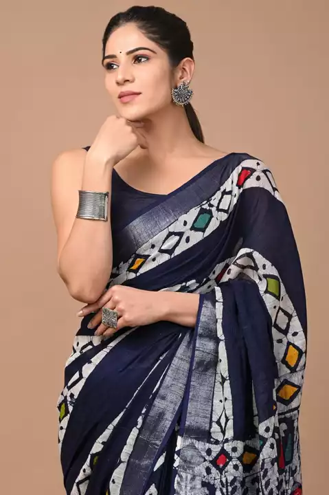 Cotton lilan saree uploaded by Jamana hand prient on 12/10/2022